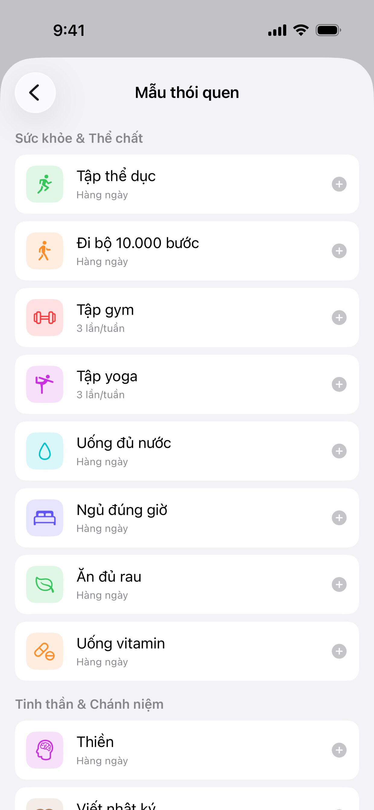 Habit màn hình mẫu thói quen